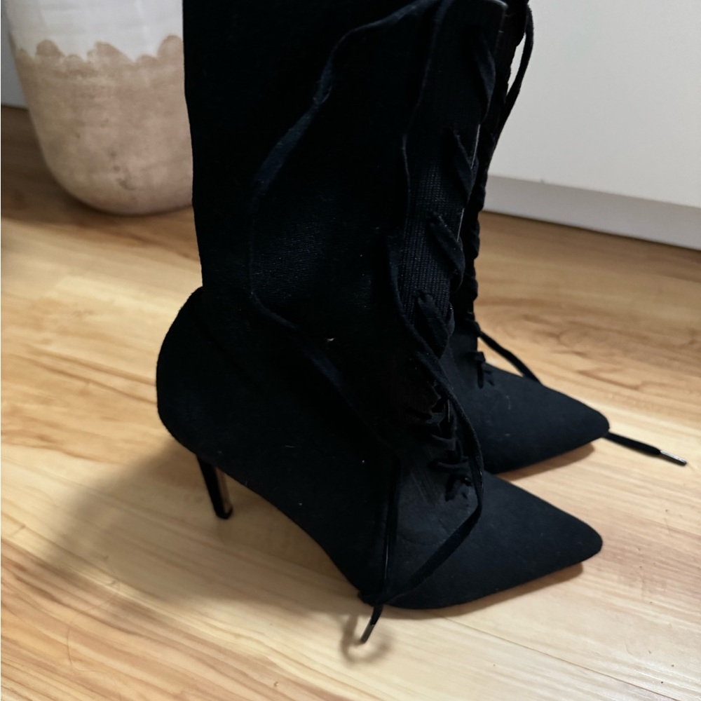 Lace up booties